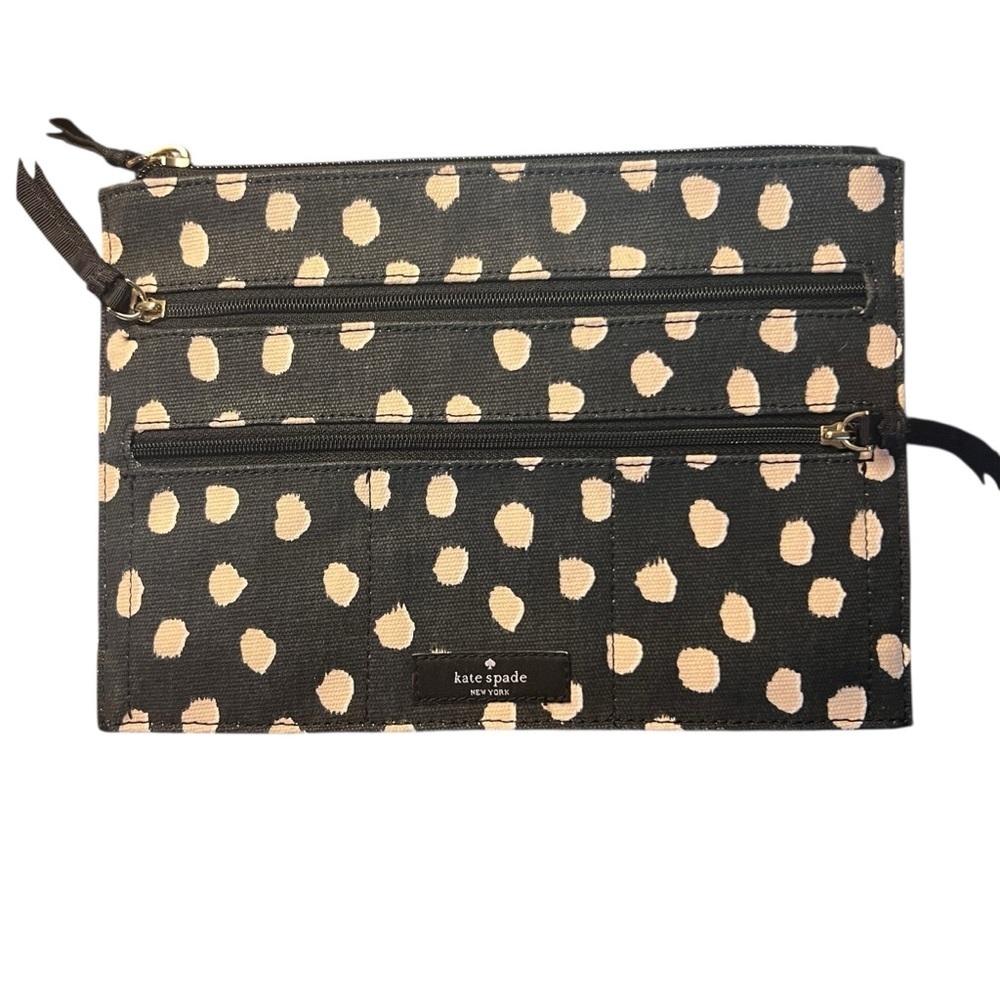 Kate Spade Black and Cream Interior Clutch